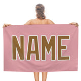 Custom Light Pink Khaki Beach Towel