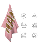 Custom Light Pink Khaki Beach Towel