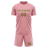 Custom Light Pink Khaki Soccer Jersey