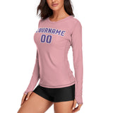 Custom Light Pink Light Purple Women's Long-Sleeve Shirt