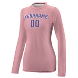 Custom Light Pink Light Purple Women's Long-Sleeve Shirt
