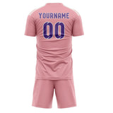 Custom Light Pink Light Purple Soccer Jersey