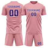 Custom Light Pink Light Purple Soccer Jersey