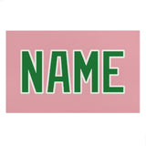Custom Light Pink Emerald Green Beach Towel