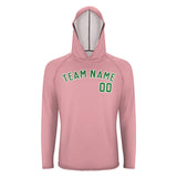 Custom Light Pink Emerald Green UV-Hoodie