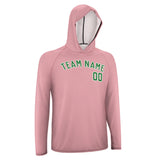 Custom Light Pink Emerald Green UV-Hoodie