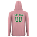 Custom Light Pink Emerald Green UV-Hoodie