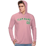 Custom Light Pink Emerald Green UV-Hoodie