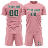 Custom Light Pink Blue Green Soccer Jersey