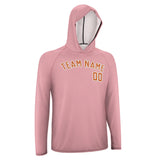 Custom Light Pink Orange UV-Hoodie
