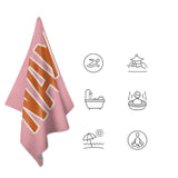 Custom Light Pink Orange Beach Towel