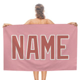 Custom Light Pink Copper Rose Beach Towel