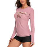 Custom Light Pink Copper Rose Women's Long-Sleeve Shirt