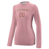 Custom Light Pink Copper Rose Women's Long-Sleeve Shirt