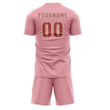 Custom Light Pink Copper Rose Soccer Jersey