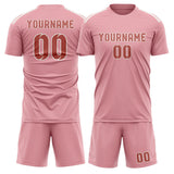 Custom Light Pink Copper Rose Soccer Jersey