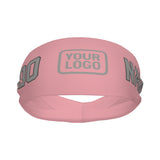Custom Light Pink Gray Sports headband