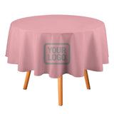 Custom Light Pink Gray Round Table Cloth