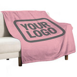 Custom Light Pink Dark Grey Blanket