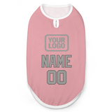 Custom Light Pink Gray Pet Vest