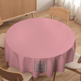 Custom Light Pink Gray Round Table Cloth