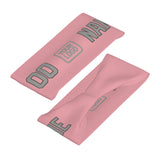 Custom Light Pink Gray Sports headband