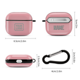 Custom Light Pink Gray AirPods Case (3rd Generation)