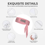 Custom Light Pink Gray Headband