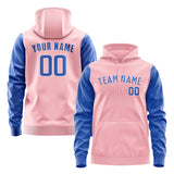 Custom Light Pink Sky Blue Hoodie
