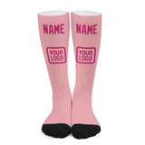 Custom Light Pink Pink Knee-High Sock