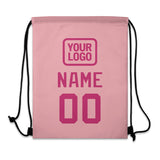 Custom Light Pink Pink Drawstring Bag
