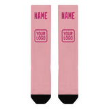 Custom Light Pink Pink Knee-High Sock