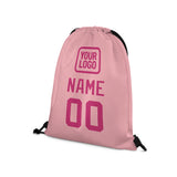 Custom Light Pink Pink Drawstring Bag