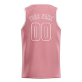 Custom Light Pink & Light Pink Colors Design Sports Basketball Jersey