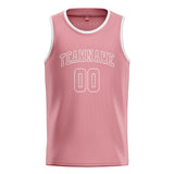 Custom Light Pink & Light Pink Colors Design Sports Basketball Jersey