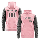 Custom Light Pink Dark Grey Hoodie