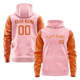 Custom Light Pink Orange Hoodie