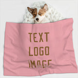 Custom Light Pink Khaki Pet Blanket