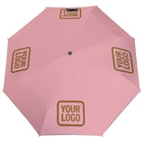 Custom Light Pink Khaki Automatic Umbrella