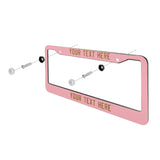 Custom Light Pink Khaki License Plate Frame