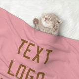 Custom Light Pink Khaki Pet Blanket
