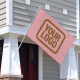 Custom Light Pink Khaki Flag