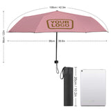 Custom Light Pink Khaki Automatic Umbrella