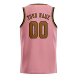 Custom Light Pink & Khaki Colors Design Sports Basketball Jersey