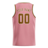 Custom Light Pink & Khaki Colors Design Sports Basketball Jersey