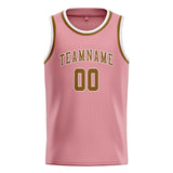 Custom Light Pink & Khaki Colors Design Sports Basketball Jersey