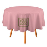 Custom Light Pink Light Khaki Round Table Cloth