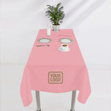 Custom Light Pink Khaki Square Table Cloth
