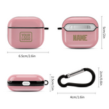 Custom Light Pink Light Khaki AirPods Case (3rd Generation)