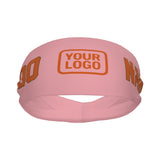 Custom Light Pink Orange Sports headband